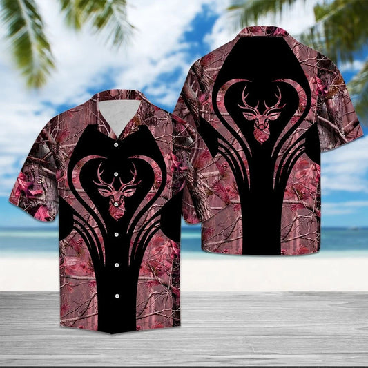 Deer Hunting Dry Trunk In Forest Hawaiian Shirt,Hawaiian Shirt Gift, Christmas Gift