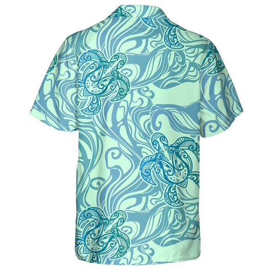 Sea Turtle In Psychedelic And Mandala Style Hawaiian Shirt, Hawaiian Shirt Gift, Christmas Gift