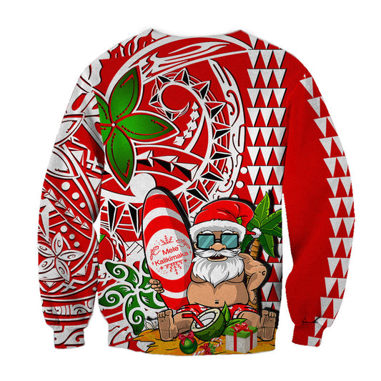 Hawaii Mele Kalikimaka Santa Claus Beach Sweater, Christmas Ugly Sweater, Christmas Gift, Gift Christmas 2024