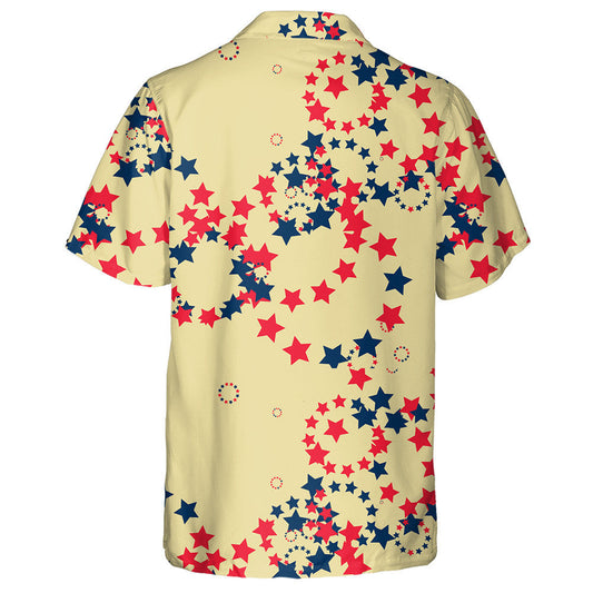 Retro Beige Background With Stars In The Form Of Circles Hawaiian Shirt, Hawaiian Shirt Gift, Christmas Gift