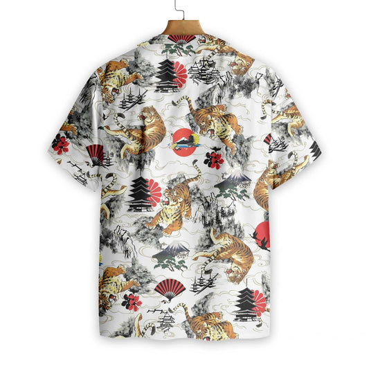 Excellent Japanese Tiger Tattoo Design Hawaiian Shirt,Hawaiian Shirt Gift, Christmas Gift