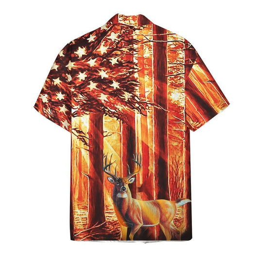 Forest Deer Hunting Awesome Background Design Hawaiian Shirt,Hawaiian Shirt Gift, Christmas Gift