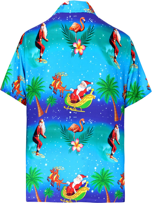 Funny Christmas Time On The Beach Design Hawaiian Shirt, Hawaiian Shirt Gift, Christmas Gift.