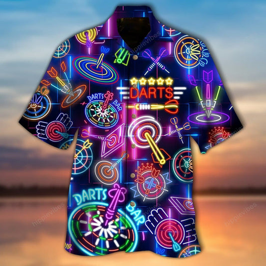 Born To Play Darts Shoot To Thrill Design Hawaiian Shirt, Hawaiian Shirt Gift, Christmas Gift