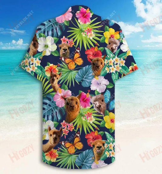 Amazing Alpaca Unisex Short Sleeve Shirt Hobbies Short Sleeve Vintage Hawaiian Shirts Hawaiian Shirt, Hawaiian Shirt Gift, Christmas Gift