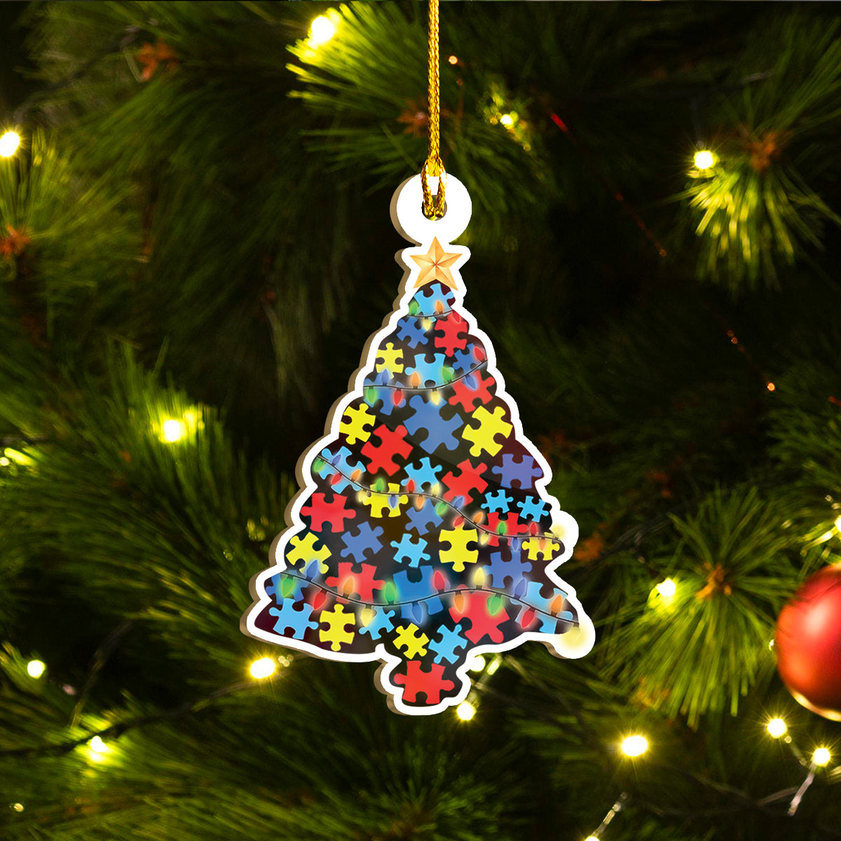 Autism Awareness Ornaments Set, Autism Christmas Ornaments, Autism Ornaments Set Family Gift Idea