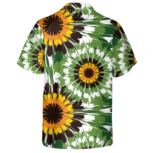 Beautiful Background With Green And Yellow Paint Tie Dye Hawaiian Shirt, Hawaiian Shirt Gift, Christmas Gift