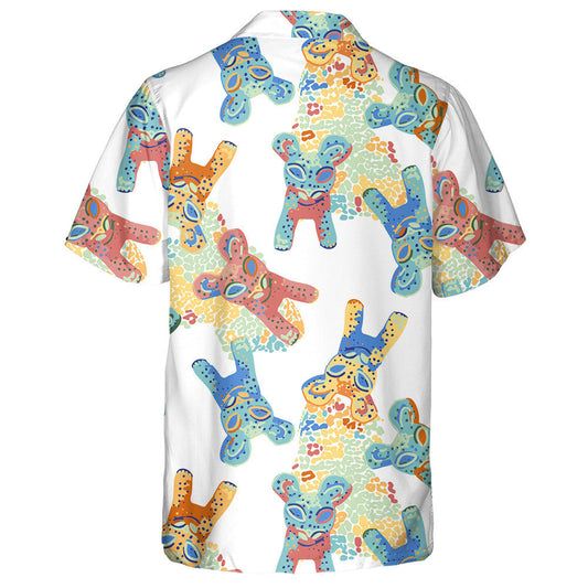 Modern Trendy Vintage Sculpture Of Wooden Baby Leopard Hawaiian Shirt, Hawaiian Shirt Gift, Christmas Gift