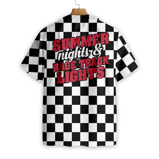 Excellent Summer Nights And Race Track Lights Hawaiian Shirt, Hawaiian Shirt Gift, Christmas Gift