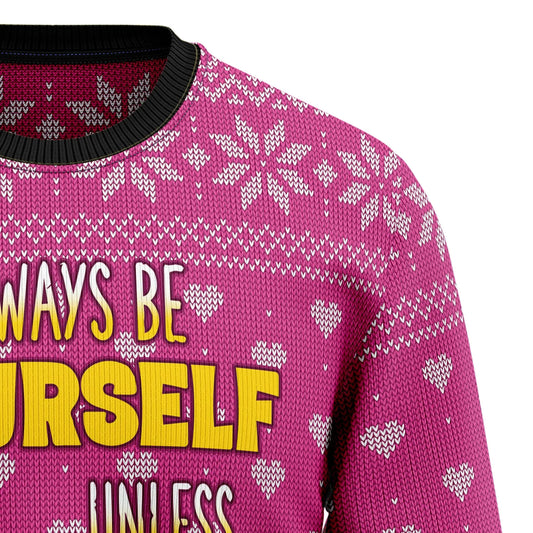 Be A Flamingo Ugly Christmas Sweater Christmas Tshirt Hoodie Apparel,Christmas Ugly Sweater,Christmas Gift,Gift Christmas 2024
