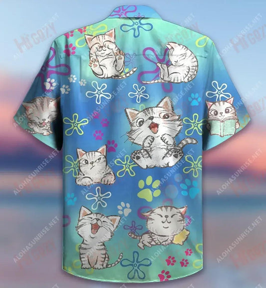 All I Need Is Love... And A Cat (Or Two Or Five) Short Hawaiian Shirt Hobbies Short Sleeve Custom Hawaiian Shirts Hawaiian Shirts For Men, Christmas Gift