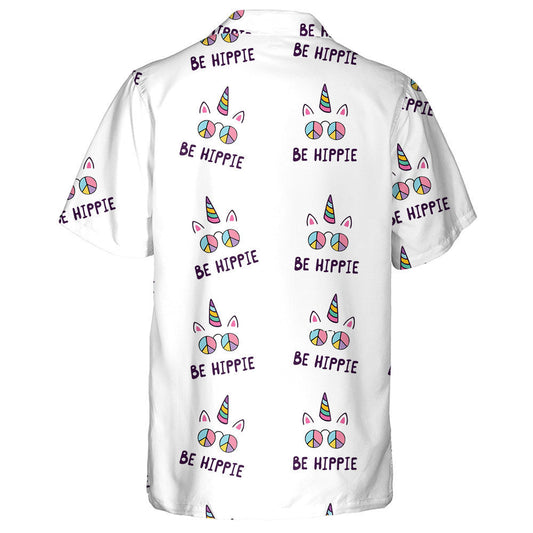 Lovely Pttern Of Hippie Guitar Rainbow And Flowers Hawaiian Shirt, Hawaiian Shirt Gift, Christmas Gift