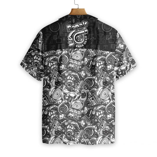 Classic Design Hawaiian Shirt Repair Even Dead On Dark Background, Hawaiian Shirt Gift, Christmas Gift