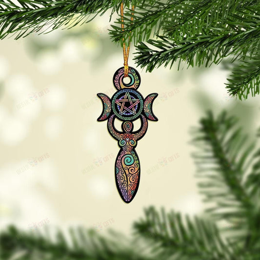 Blessed Be Celtics Wicca Mica Ornament, Christmas Ornament Gift, Christmas Gift, Christmas Decoration