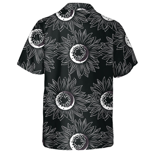 Creative Fall Season Theme With Sunflowers In The Dark Hawaiian Shirt, Hawaiian Shirt Gift, Christmas Gift
