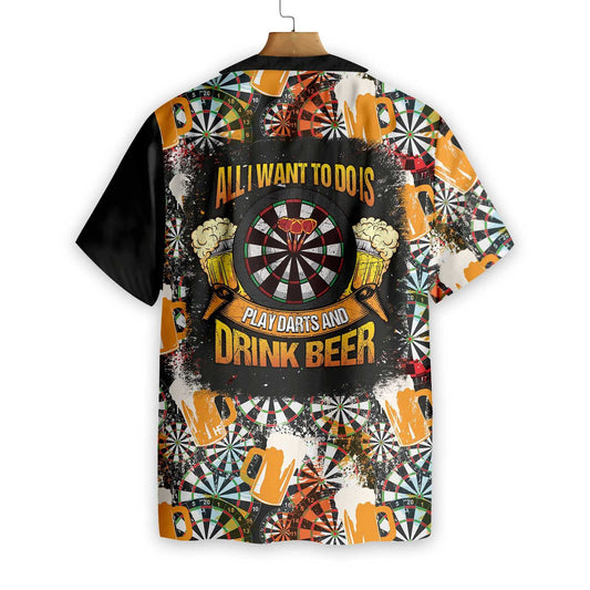 Let's Play Darts And Drink Beer Design Hawaiian Shirt, Hawaiian Shirt Gift, Christmas Gift