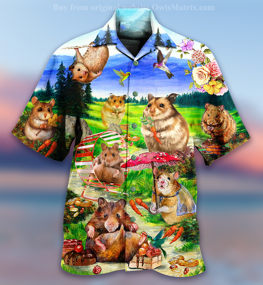 Animals Eating And Happy - Hawaiian Shirt, Christmas Gift