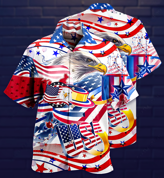 America Eagle - Hawaiian Shirt, Hawaiian Shirt Gift, Christmas Gift