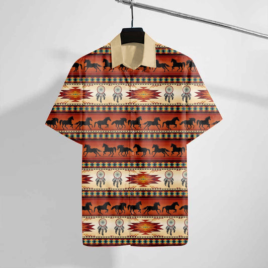 Native Horse Running Design Hawaiian Shirt,Hawaiian Shirt Gift, Christmas Gift