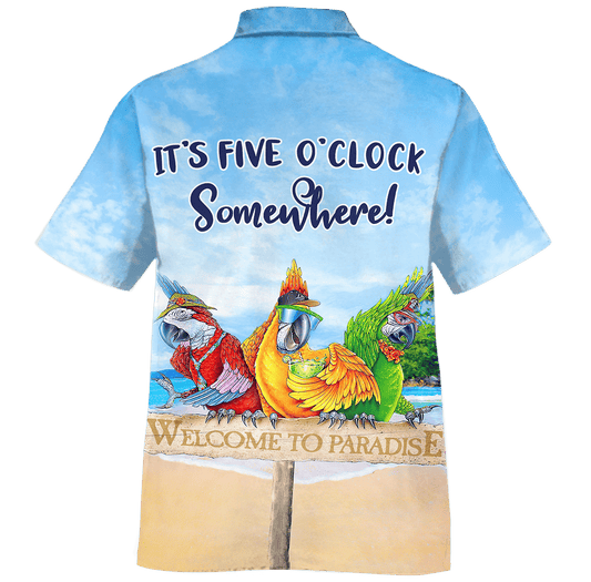 Parrot Welcome To Paradise Design Hawaiian Shirt, Hawaiian Shirt Gift, Christmas Gift
