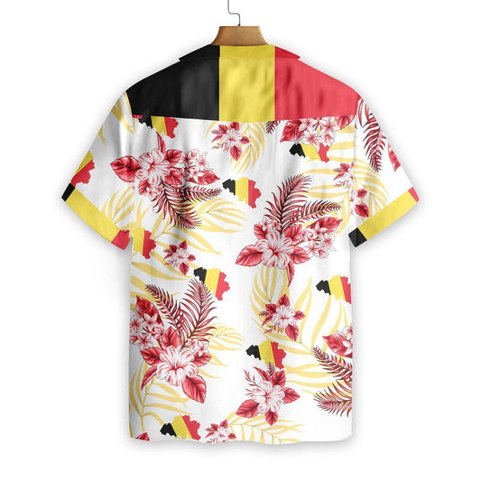 Belgium With White Skin Pattern Hawaiian Shirt, Hawaiian Shirt Gift, Christmas Gift