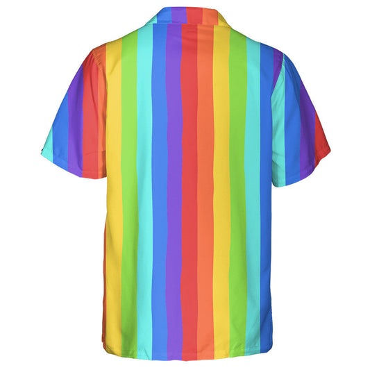 Hand Drawn Rainbow Stripes For LGBT Hawaiian Shirt, Hawaiian For Gift