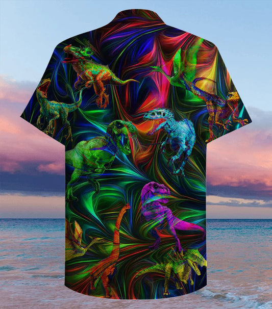 Dinosaur Fantasy Into Darkness Design Hawaiian Shirt,Hawaiian Shirt Gift, Christmas Gift