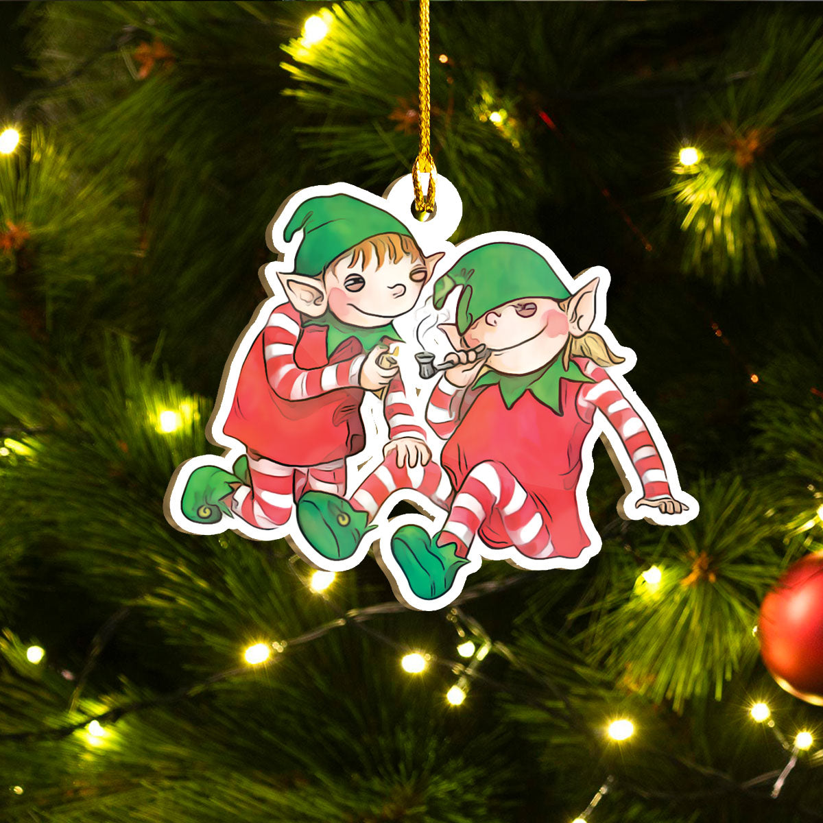 Funny Bad Elf Ornament Set Of 8 & 4, Xmas Dirty Elf Ornament Set, Funny Christmas Ornament Gift Idea