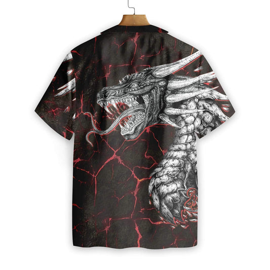 Great Dragon In Dark Design Hawaiian Shirt, Hawaiian Shirt Gift, Christmas Gift