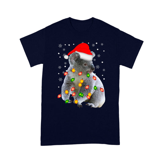 Koala mit Weihnachtsbeleuchtung passende Familie Geschenk T-Shirt Geschenk für Weihnachten