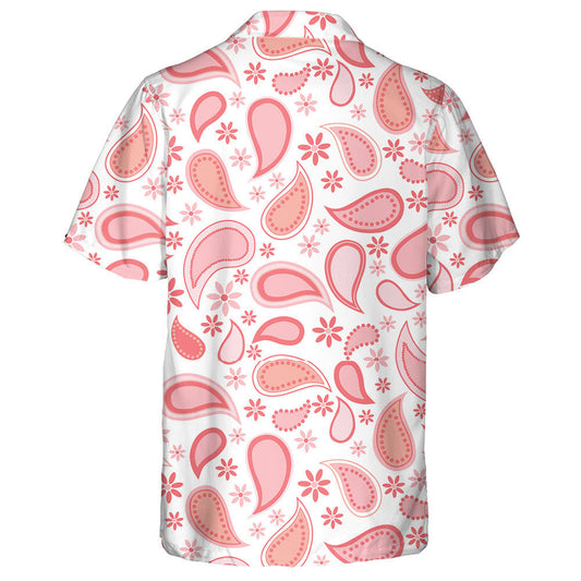 Beautiful Paisley And Small Flowers In Pink Design Hawaiian Shirt, Hawaiian Shirt Gift, Christmas Gift