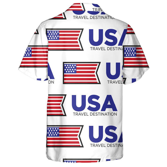 National Flag USA Travel Destination Stars And Stripes Hawaiian Shirt, Hawaiian Shirt Gift, Christmas Gift