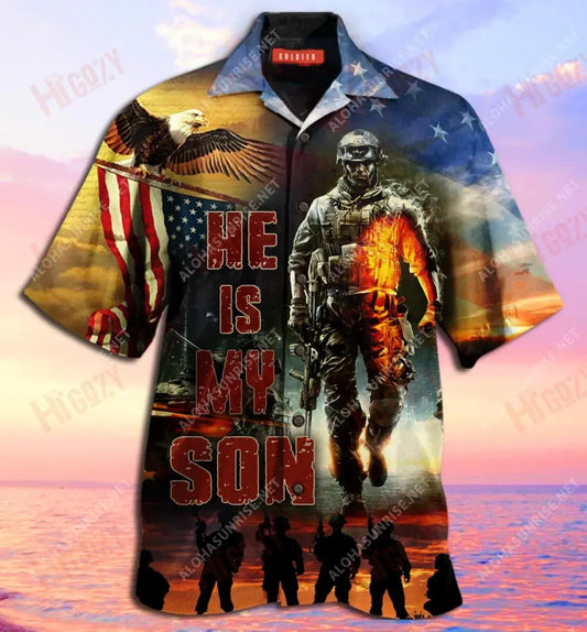 Proud Soldier Parents Unisex Hawaiian Shirt Vacation Short Sleeve Best Hawaiian Shirts Hawaiian Shirt Pattern, Hawaiian Shirt Gift, Christmas Gift
