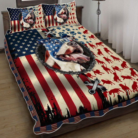 American Pit Bull Dog Quilt Bedding Set Bedroom Set Bedlinen 3D,Bedding Christmas Gift,Bedding Set Christmas