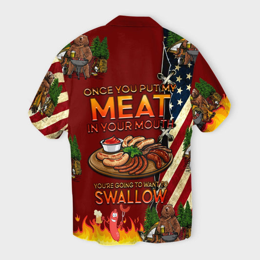 Camping Put My Meat Want To Swallow Design Hawaiian Shirt, Hawaiian Shirt Gift, Christmas Gift