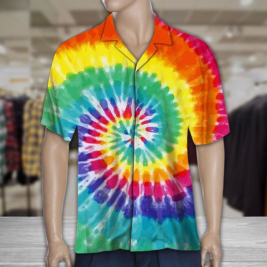 Awesome Holiday Gifts Swirl Tie Dye Design Themed Hawaiian Shirt, Hawaiian Shirt Gift, Christmas Gift