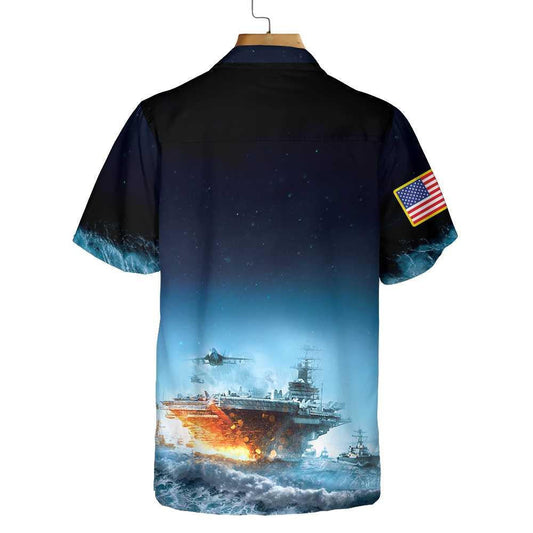Proud Navy Veteran Gift For American Army Hawaiian Shirt, Hawaiian Shirt Gift, Christmas Gift