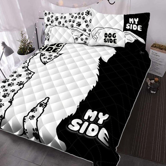 Dog Paws Print Quilt Bedding Set Dog Side My Side Bedroom Set Bedlinen 3D ,Bedding Christmas Gift,Bedding Set Christmas