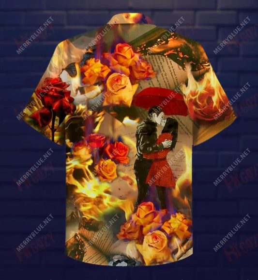 Roses Speak Of Love Silently Short Hawaiian Shirt Summer Hawaiian T Shirts Best Hawaiian Shirts Crazy Shirts Hawaii, Hawaiian Shirt Gift, Christmas Gift