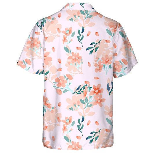 Painting Abstract Floral On Light Pink Background Design Hawaiian Shirt, Hawaiian Shirt Gift, Christmas Gift