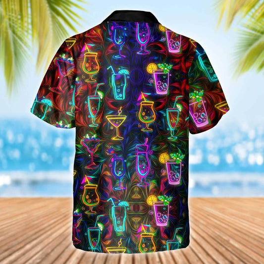 Dark Love Cocktails - Bartender Pattern Hawaiian Shirt,Hawaiian Shirt Gift, Christmas Gift