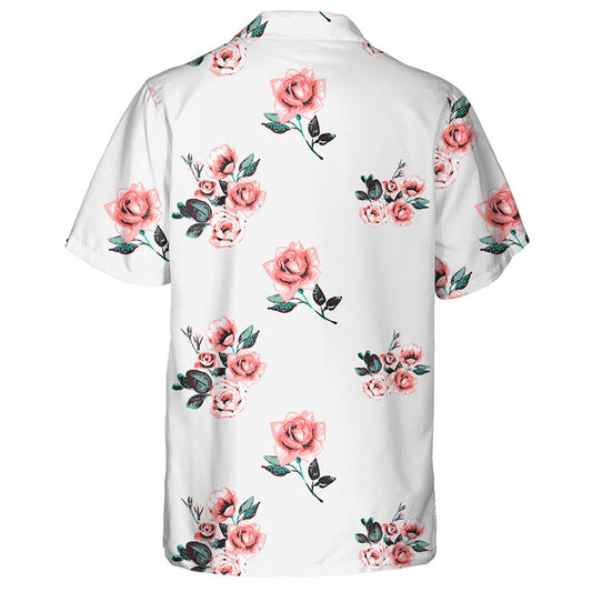 Vintage Traditional Roses Brunch Beautiful Bouquet Themed Design Hawaiian Shirt, Hawaiian Shirt Gift, Christmas Gift