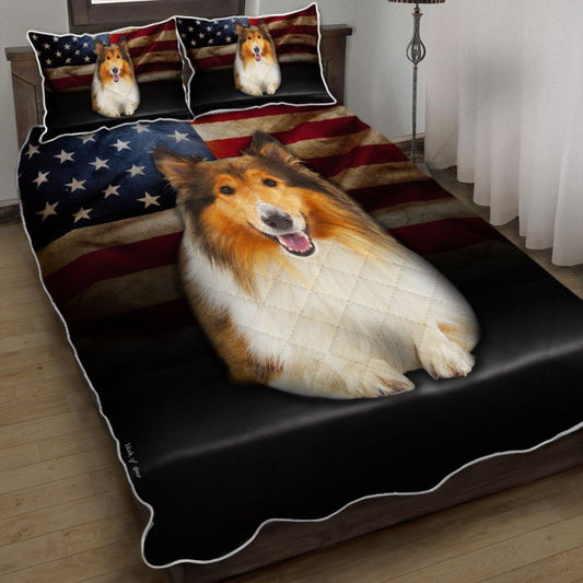 Rough collie Dog Quilt Bedding Set Bedroom Set Bedlinen 3D,Bedding Christmas Gift,Bedding Set Christmas