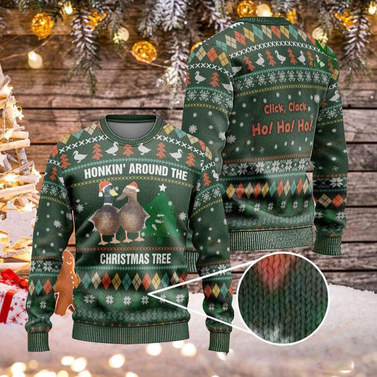 Santa Ducks Christmas Ugly Sweaters, Christmas Ugly Sweater, Christmas Gift, Gift Christmas 2024
