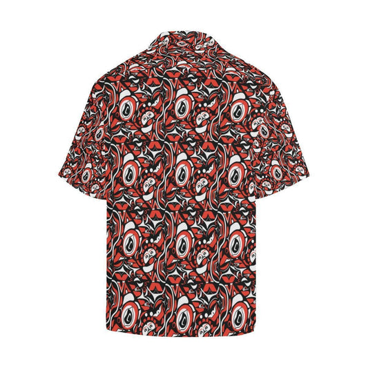 Black And Red Billiard Polo Design Hawaiian Shirt, Hawaiian For Gift