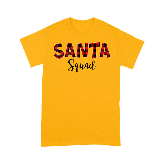 Santa Squad Funny Red Buffalo Plaid Family Gift - Standard T-shirt Tee Shirt Gift For Christmas