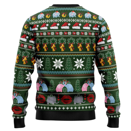 Elephant I Didn't Fart My Butt Blew You A Kiss Ugly Christmas Sweater,Christmas Ugly Sweater,Christmas Gift,Gift Christmas 2024