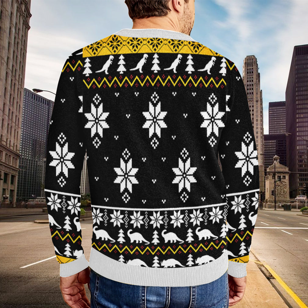 Have a Merry Christmas T-rex mas with your dinosaur All-over ugly Sweater - Funny Christmas family gift idea for dinosaur lovers