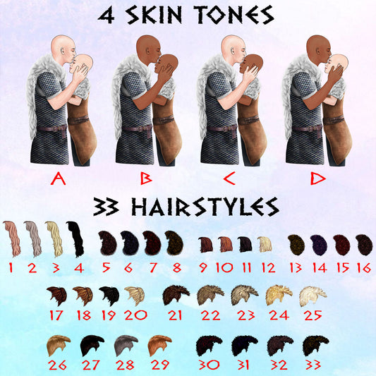 Couple Viking Clip Art Pack. Viking Couple Gifts. Romantic couple. Personalized couple gift. Viking Couple. Gorgeous Hairstyles. Viking Clipart