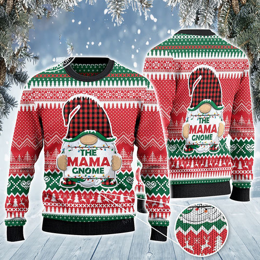 The Mama Gnome Christmas Gift Ugly Sweater, Christmas Ugly Sweater, Christmas Gift, Gift Christmas 2024